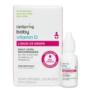 UpSpring Baby Vitamin D Liquid D3 Drops for Infants, Age Newborn+, 365 Ct