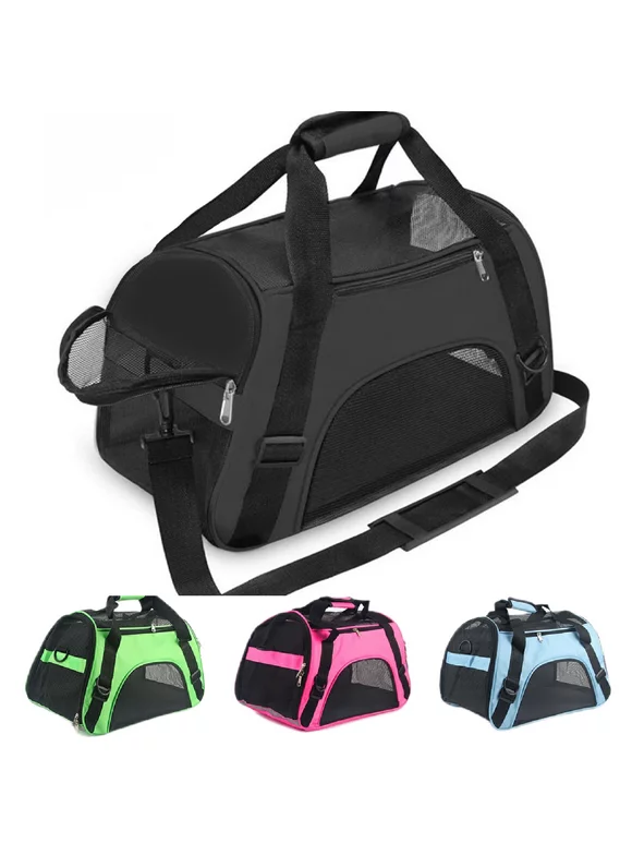 Dog Bags Portable Dog Carrier Bag Mesh Breathable Carrier Bags for Small Medium Dogs Foldable Cats Handbag Travel Pet Bag Transport Bag