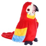 Electric Talking Parrot Plush Toy Cute Talking Record Repeats Waving Wings Plush Bird Toy Kids Birthday Gift