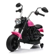 Boys Ride on Motorcycle, Pink 6V Battery Powered Kids Ride on Motorcycle w/ Two Training Rear Wheels, LED Lights, MP3 Player, Anti-Slip Wheels, Pedal, Rechargeable Electric Ride On Toys for Girls