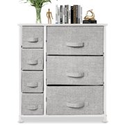 Bigroof Dresser Storage Organizer for Bedroom Bathroom Laundry (Light Gray-7 Drawers)