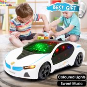 LED Light Car Toys Electronics Flashing Lights Music Sound Car Play Vehicles Toys For Boys, Kids Gift - 3 to 12 Years (Size:7.87x3.54x1.97 inch)