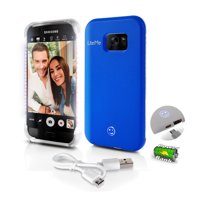 SereneLife SL302S7BL - Lite-Me Selfie Lighted Smart Case, Phone Protection with Built-in Power Bank & LED Lights (for Samsung Galaxy S7 Edge)