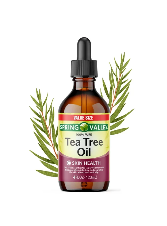 Spring Valley 100% Pure Tea Tree Oil for Skin Health, Liquid Supplement, 4 fl oz