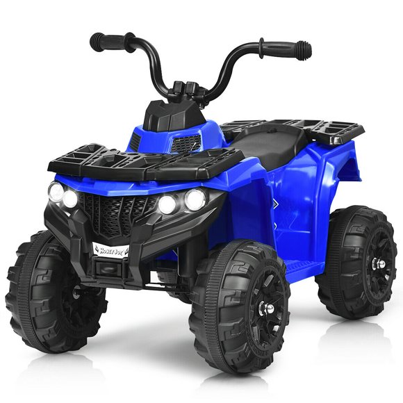 Gymax 6V Battery Powered Kids Ride On ATV 4-Wheeler Quad w/ MP3 & LED Headlight Blue
