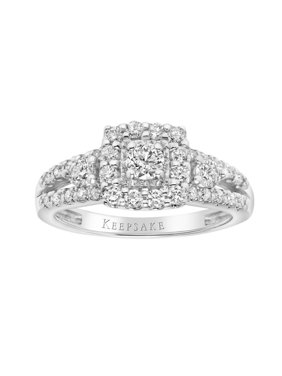 Keepsake Sienna 3/4ctw Certified Diamond Cushion Shape 14KT Engagement Ring (H-I, I2)
