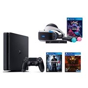 Refurbished VR Bundle PlayStation 4 PS4 Slim 500GB Console Uncharted 4 Until Dawn: Rush Of Blood PS4