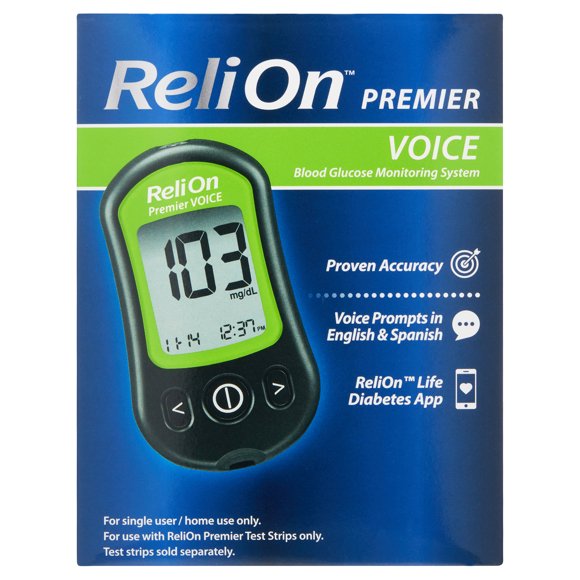 ReliOn Premier VOICE Blood Glucose Monitoring System