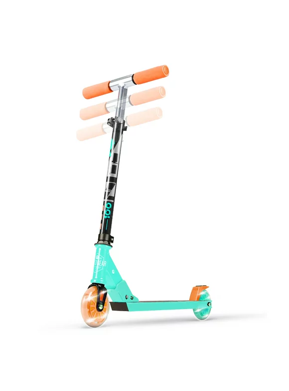 Madd Gear Rize 100 Folding Kids Kick Scooter - Light Up Wheels - Height Adjustable - Lightweight - Unisex