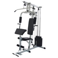 Everyday Essentials Home Gym System Workout Station with 330LB of Resistance, 125LB Weight Stack, Comes with Installation Instruction Video