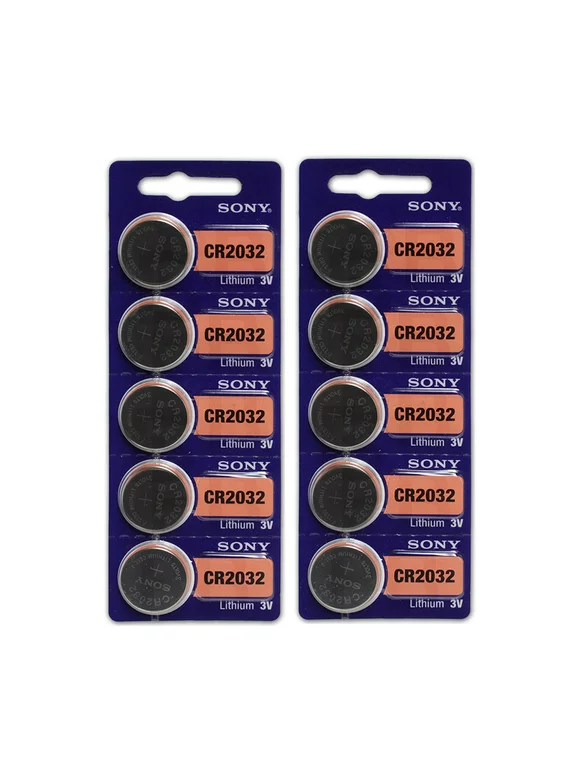 10 Count Sony CR2032 High Energy Button Cell Lithium Watch 3V Battery
