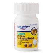Equate Fast Acting Motion Sickness Relief Dimenhydrinate Tablets, 50 mg, 100 Count
