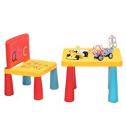 Children Kids Table and Chair Set, Child Toy Activity Desk for Toddler Indoor Outdoor, Colorful