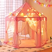 Tobbi Pink Princess Castle Play House Children's Fun Portable Game Play Tent Indoor/Outdoor Baby Birthday gift