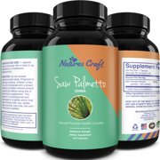 Natures Craft's Saw Palmetto Extract Berry Hair Loss Supplement for Hair Growth for Women and Men, Potent Prostate Support Pills with Pure Saw Palmetto 25% a Natural Acne Skin Care 500 mg
