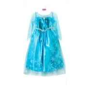 3-8Y Girl Frozen Princess Elsa Cosplay Party Costume Fancy Dress Gown