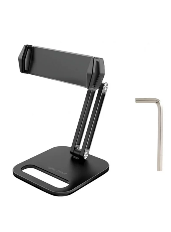 ULANZI Tablet Stand Holder, VIJIM P001 Desktop Phone Mount Stand with 2 Adjustable Arm and 360 Rotates Tablet Holder Universal Foldable Multi Angle, Compatible with iPad iPhone Tablet