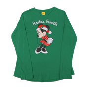 Disney Girls Minnie Mouse Holiday Shirt Santa's Favorite Christmas T-Shirt