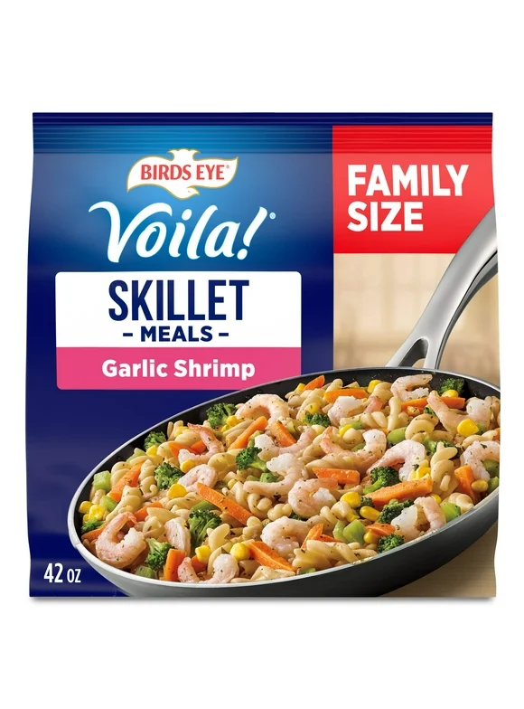 Birds Eye Voila! Garlic Shrimp Frozen Meal, 42 oz Family Size Bag (Frozen)
