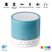Deago Wireless Bluetooth Speaker Portable mini Stereo Sound Box with Mic & LED Light For iPhone iPad Android Smartphones