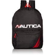 Nautica Unisex Polyester Lightweight Backpack with Padded Laptop Sleeve , Adult, Black, OS