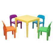 UBesGoo Kids Table and Chairs Set 5pcs Toddler Activity Chair Best