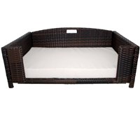 Iconic Pet Rectangular Elevated Rattan/ Wicker Pet Furniture for Dogs / Cats