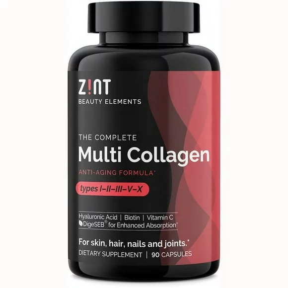 Zint The Complete Multi Collagen - Types I, Ii, Iii, V, X 90 Caps