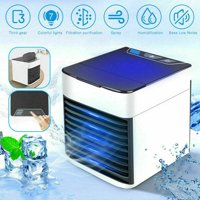 Portable USB Mini Air Conditioner Cooler LED Humidized Evaporative Fan Personal Desktop Office Home Car Cooler
