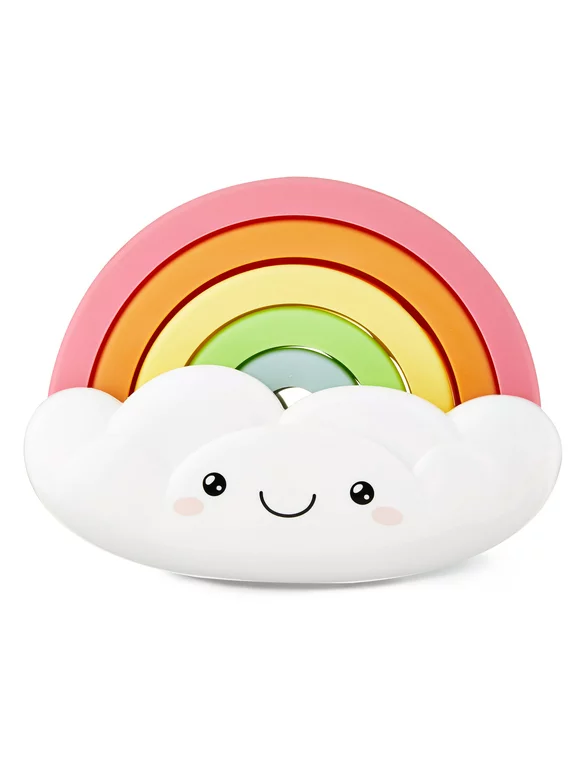 Spark Create Imagine 6-Piece Stacking Rainbow Cloud Toy, for Age Group 6m+, Plastic Toys