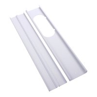 55-110cm Adjustable Window Slide Plate Window Panel for Portable Air Conditioner Exhaust Hose (White