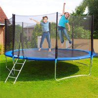 JCXAGR 12 FT Kids Trampoline With Enclosure Net Jumping Mat And Spring Cover Padding