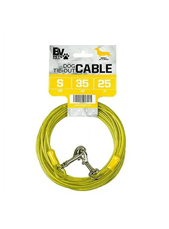 BV Pet Small Tie .. Out Cable for Dog .. up to 35 Pound, .. 25-Feet
