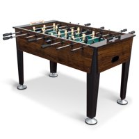Classic Sport Newcastle Foosball Table, Brown Wood Finish, 54 in., Official Competition-Sized Soccer Table