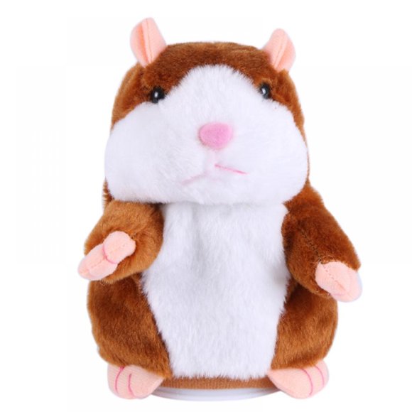 Deals of the Day Clearance! Hilarious Talking Hamster Toy That Repeats What You Say,Interactive Repeating Plush Toys for Baby,Lovely Brown Color That WillHot Children Talking Hamster Plush Lovely Toy