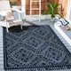 image 3 of Better Homes & Gardens Navy Jeweled Medallion Woven Outdoor Rug, 5' x 7'