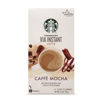 Starbucks VIA Instant Coffee Flavored Packets  Caff Mocha Latte  1 box (5 packets)