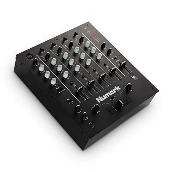 Numark M6 USB - 4-Channel DJ Mixer with Built-In Audio Interface, 3-Band EQ, Microphone Input and Replaceable Crossfader with Slope Control