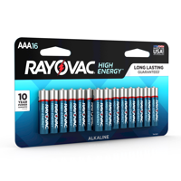 Rayovac High Energy Alkaline, AAA Batteries, 16 Count