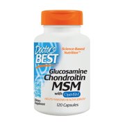 Doctor's Best Glucosamine Chondroitin MSM with OptiMSM, Joint Support, Non-GMO, Gluten Free, Soy Free, 120 Caps