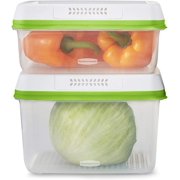 Rubbermaid FreshWorks Saver, Large Produce Storage Containers, 4-PieceSet, Clear