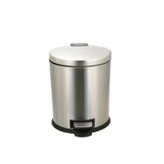 Better Homes & Gardens 1.3 gal / 5L Oval Step Trash Can, Stainless Steel with Lid