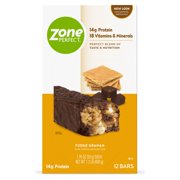 ZonePerfect Protein Bars, Fudge Graham, 14g of Protein, Nutrition Bars With Vitamins & Minerals, Great Taste Guaranteed, 12 Bars