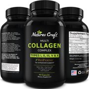 Pure Collagen and Biotin 5000mcg Supplement - Multi Collagen Capsules with Biotin for Hair Growth Nail Care Joint Support and Anti Aging- Hydrolyzed Collagen (Types I II III V & X)