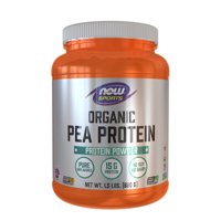 NOW Sports Nutrition, Certified Organic Pea Protein 15 Grams, Unflavored Powder, 1.5-Pound