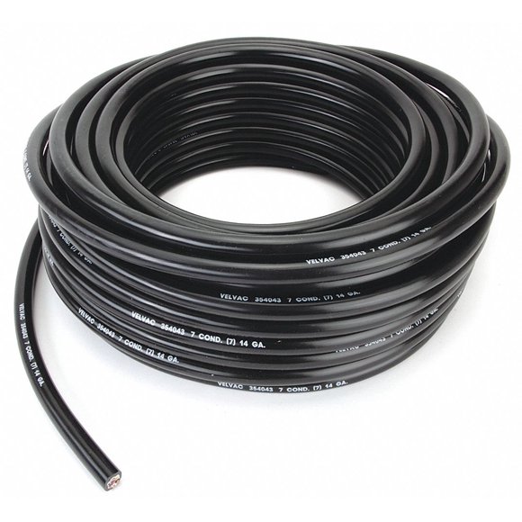 Velvac 050037 Multi Conductor Cable   100' Coil, 1/8, 2/10, 4/12 Gauge