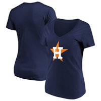 Women's Majestic Navy Houston Astros Top Ranking V-Neck T-Shirt