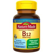 Nature Made Maximum Strength Vitamin B12 5000 mcg Softgels, 60 Count