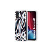 TalkingCase TPU Phone Case Cover for Samsung Galaxy A01,3D Zebra 3 3D Black and white Background Print,Design in USA
