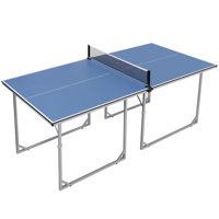 Indoor/Outdoor Table Tennis Table w/Net Foldable Ping Pong Table Great for Small Spaces and Apartments